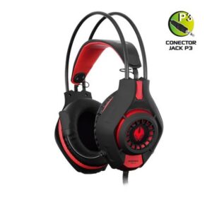 Audífono Gamer Led con Micrófono Red P3 Micronics Alien HG815