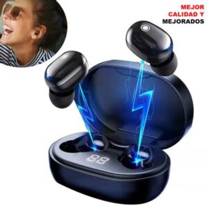 Audífonos Inalámbrico Bluetooth TWS E6S Mejorado Plus Música AU240008 Negro