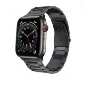 Correa Acero Inoxidable Compatible con Apple Watch 42/44/45mm Negro