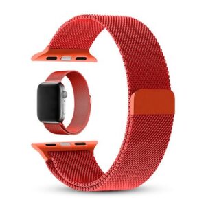 Correa Para Smartwatch Metálica Imantada Rojo