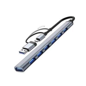 Hub 2 en 1 TIPO C y USB 3.0 6 Puertos USB 2.0 y 1 USB 3.0