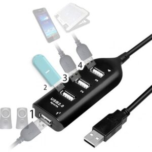 Hub usb extensor de puertos usb para pc laptop 2.0 4 en 1