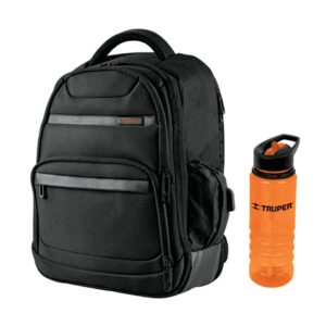 Kit Mochila Porta Laptop Y Tomatodo De Plastico Truper 60179-65030