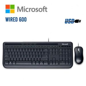 Kit Teclado y Mouse Microsoft Wired 600 USB 20 Color Negro