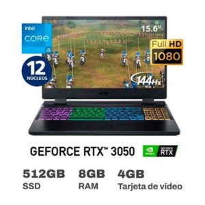 Laptop Gamer Acer Nitro 5 AN515-58-54ZF Intel Core i5 12 Núcleos 8GB RAM 512GB SSD 15.6