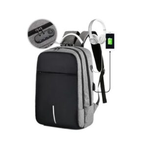 Mochila Antirrobo Impermeable con Clave Usb - Gris
