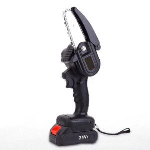 Motosierra Portatil Inalambrico Portatil 24 V Cortador de Madera Sierra Negro
