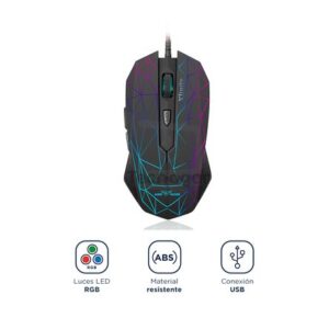 Mouse Gamer USB con Luces LED RGB Micronics Xfinity M809 - 6 Botones 3200 DPI