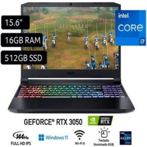 NOTEBOOK 15.6" FHD ACER NITRO 5 AN515 57 75EK CORE I7 11800H RAM 16GB SSD 512GB WINDOWS 11 HOME