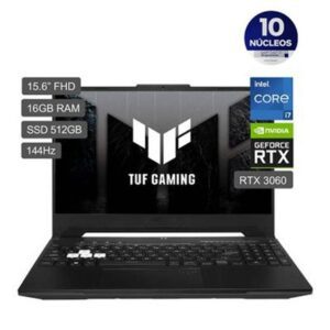 NOTEBOOK 15.6" FHD ASUS TUF DASH F15 FX517ZM INTEL CORE I7 12650H RAM 16GB SSD 512GB WINDOWS 11 HOME