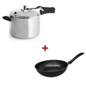 Olla a Presión de Aluminio 6L+ Sarten
