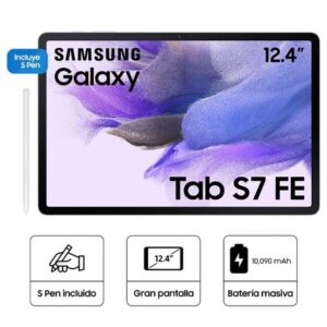 Tablet SAMSUNG S7 FE 12.4" 128GB HDD 6GB Plateado