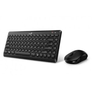 Teclado Genius y mouse Wiereless Luxemate Q8000 TKL Usb Multimedia Black (31340013401)