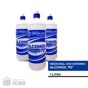 Alcohol Líquido Medicinal 70° desinfectante de uso externo 1Litro + Regalo