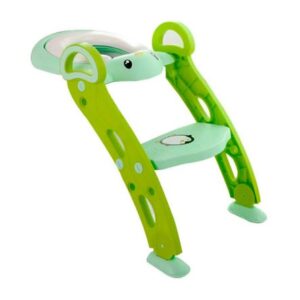 Asiento Inodoro Baby Fees con Escalera Pingüino Verde
