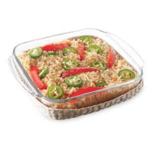 Bandeja Cuadrada Pyr o Rey 26.6 cm x 21.7 cm