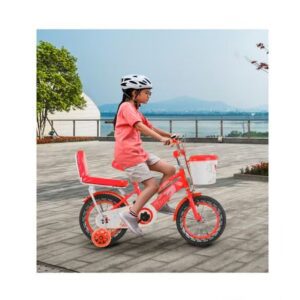Bicicleta Infantil Kids Aro16 Con Luces Doble Asiento Rojo