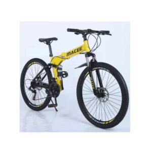 Bicicleta Montañera Plegable MACEE Aro 26 Diseño Rayos Color Amarillo