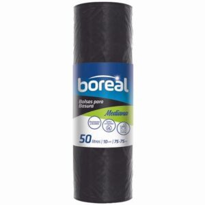 Bolsa de Basura BOREAL Rollo 50lt Negra 10un