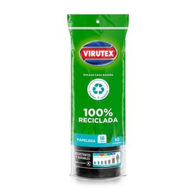 Bolsa de basura rollo 18 litros x 10 unidades