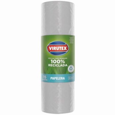 Bolsa de Basura VIRUTEX 25lt Blanca Rollo 15un