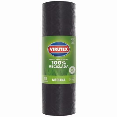 Bolsa de Basura VIRUTEX 75lt Negro Rollo 15un