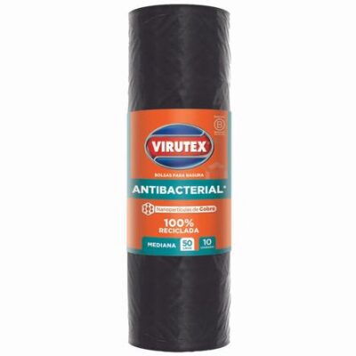Bolsa de Basura VIRUTEX Antibacterial Rollo 50lt 10un