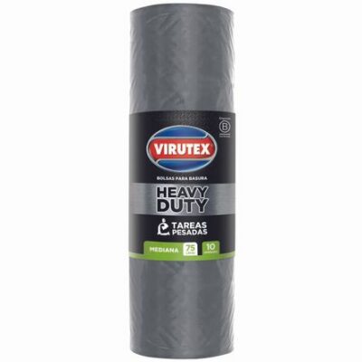 Bolsa de Basura VIRUTEX Antibacterial Rollo 75lt 10un