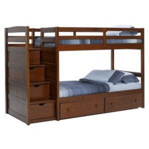 Camarote 1.5 Plazas DMuebles Bradford + Escalera 4 Cajones