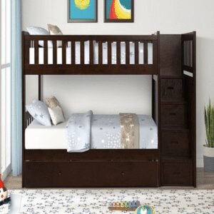 Camarote 1.5 Plazas DMuebles Bratislava Gaveta Inferior + Escalera 4 Cajones