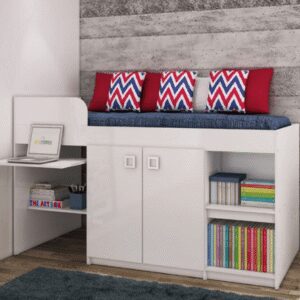 Camarote Multifuncional 1 Plaza / 1.5 Plazas DMuebles Barcelona Blanco