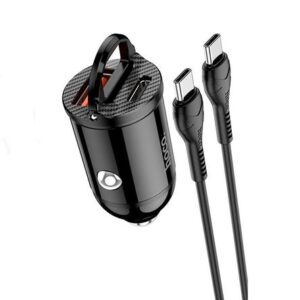 Cargador para Auto Hoco NZ2 2 Puertos Dual PD QC3.0 Carga Rapida 30w