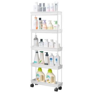 Carrito Organizador de Baño Ahorrador de Espacio 5N HL5 Blanco
