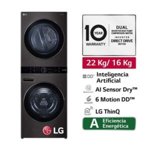 Centro de Lavado LG WK22BS6 AI DD Carga Frontal 22/16Kg Negro Acero