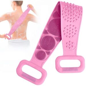 Cepillo Masajeador Corporal de Silicona para Ducha Rosado C60