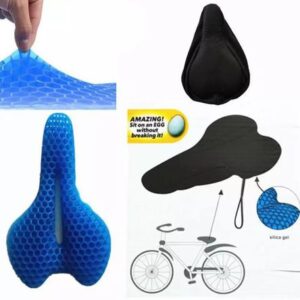 Cojín de Gel Ortopédico para Asiento de Bicicleta + Funda