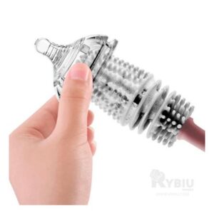 Color Rosado Cepillo de Botella de Silicona para Cocina