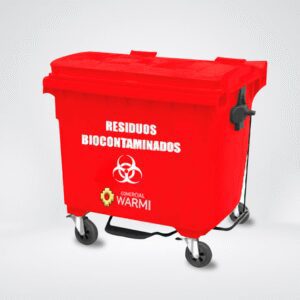 Contenedor de Basura WARMI 1100 Lts. Rojo