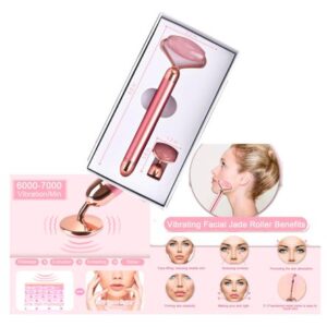 Cuarzo Masajeador de Rostro con Vibración Rodillo AS