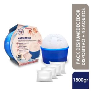 Deshumedecedor WANADRY Pack Dispositivo + 4 Saquitos x 450gr c/u