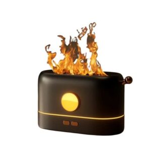 Difusor Humidificador Neblina Estilo Flama Negro