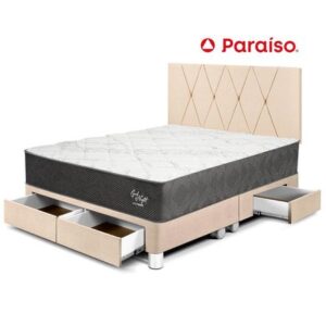 Dormitorio Good Night Cajones Queen Cabecera Loft Champagne