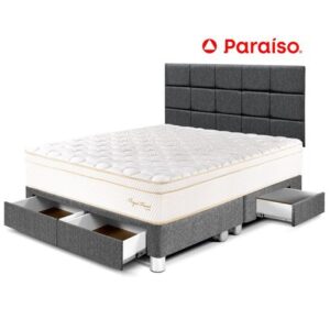 Dormitorio Royal Prince Cajones Queen Cabecera Blocks Gris