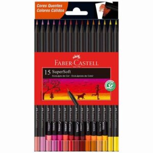 Ecolápices FABER CASTELL Supersoft Colores Cálidos Paquete 15un