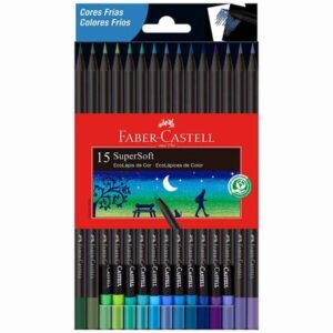 Ecolápices FABER CASTELL Supersoft Colores Fríos Paquete 15un
