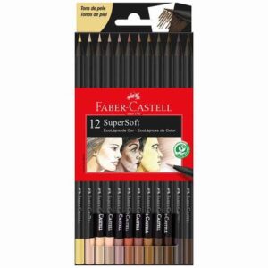 Ecolápices FABER CASTELL Supersoft Tonos de Piel Paquete 12un
