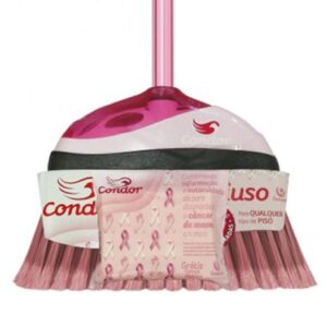 Escoba con Mango de Metal Prevención Cáncer de Mama