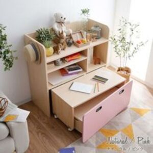 Escritorio/ Estante Infantil 3 en 1 Color Rosado