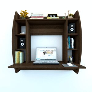 Escritorio Flotante Hobart Color Habano Muesbles&Estilos Muebles de Oficina