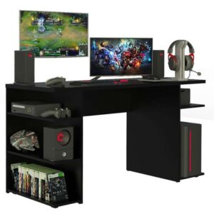 Escritorio Gamer Janeiro Negro 130cm